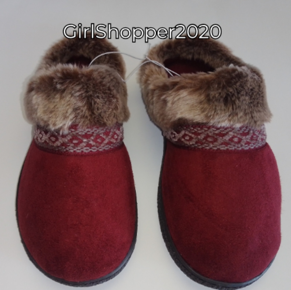 🐸Women's ISOTONER Slipper w Faux Fur - Picture 5 of 7